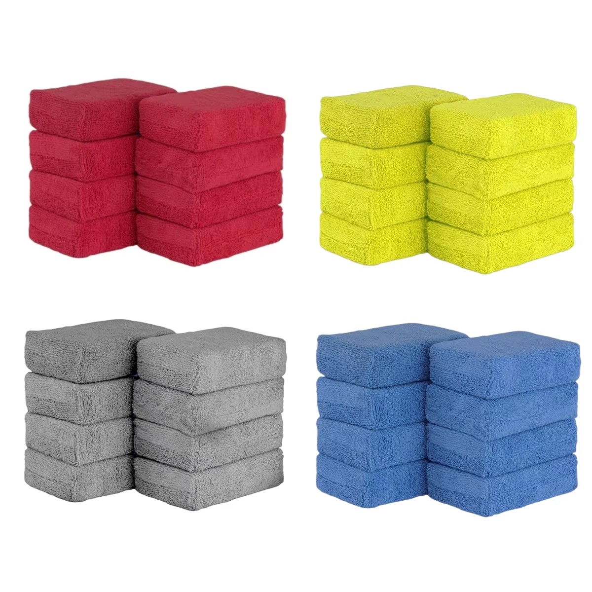 Car Wax Polishing Pad - 8 stuks microvezel autowasapplicatorpads, zachte autodetailing