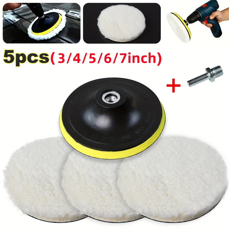 5PCS 7/6/5/4/3inch Auto Polijs - Car Wax Polishing Pad recensie en prijs