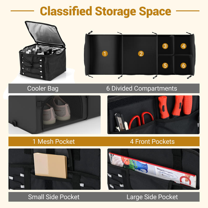 18 Gal kofferbakorganizer met  - Car Trunk Organizer recensie en prijs