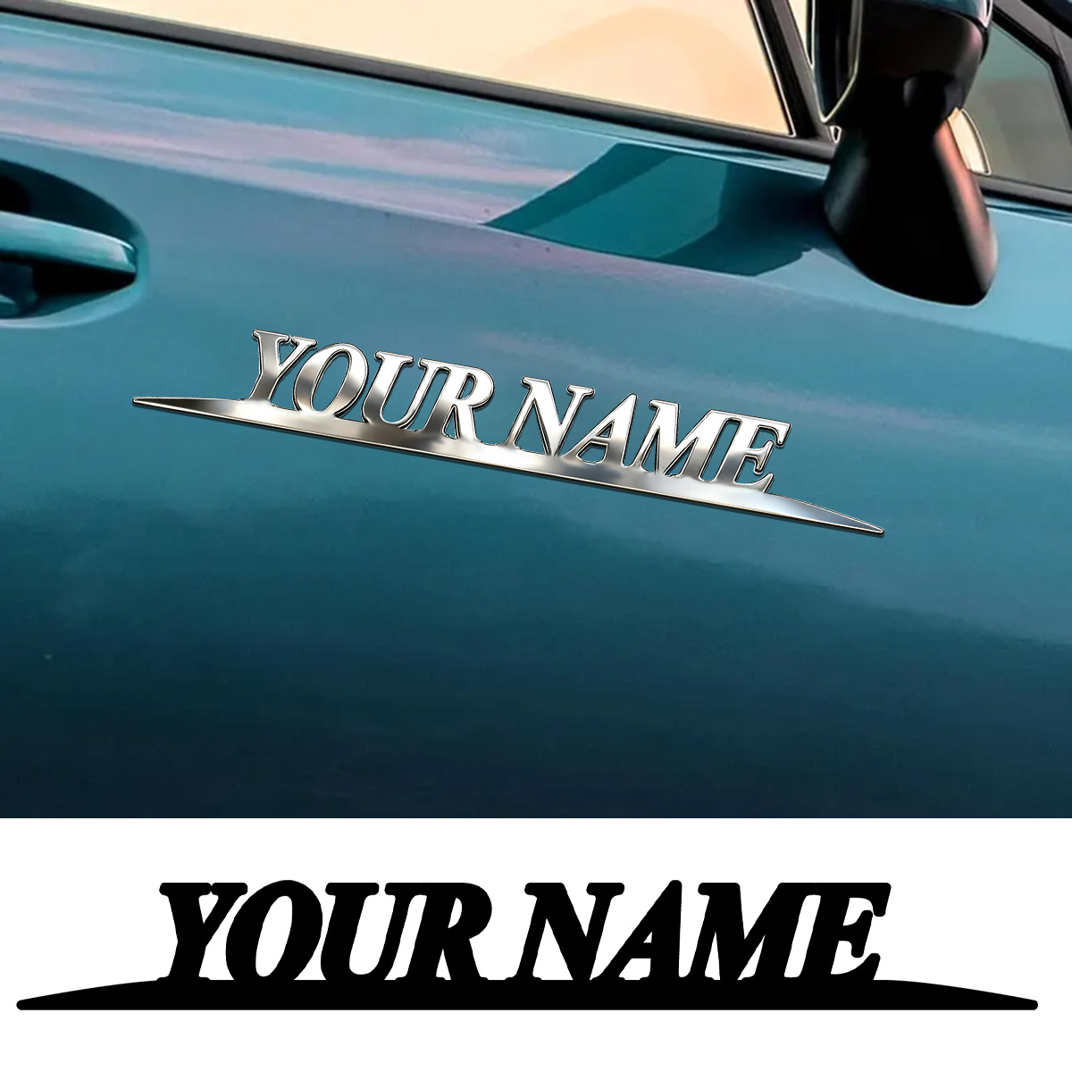 Metaal Trendy UW NAAM Stickers - Car Accessories Gifts recensie en prijs