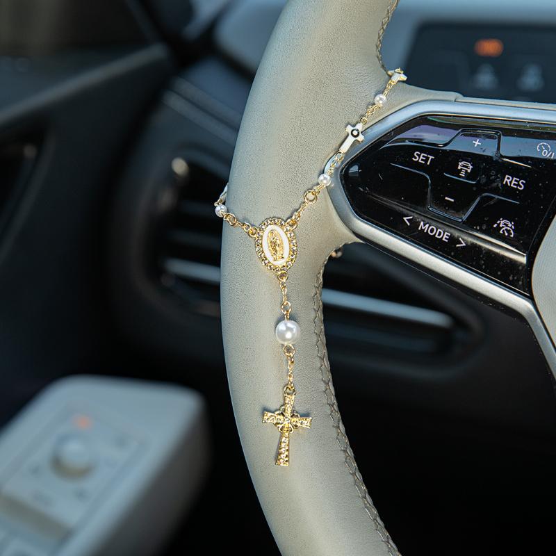 Stuurwiel Rozenkrans Ornament  - Car Accessories Unique recensie en prijs
